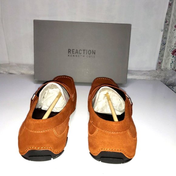 Kenneth Cole Mens loaf Rust Rouille Teja Suede 10 1/2 Driving shoes New in Box main image 7